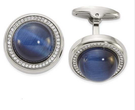 Blue Saphire Onyx cuff links