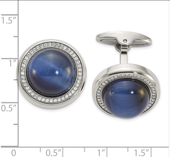 Blue Saphire Onyx cuff links